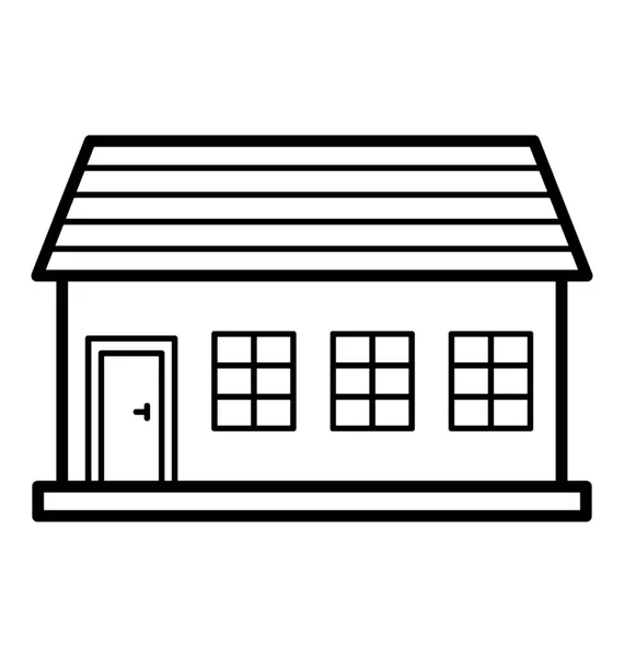Житловий Будинок Ікона Лінії Кондомініуму — стоковий вектор