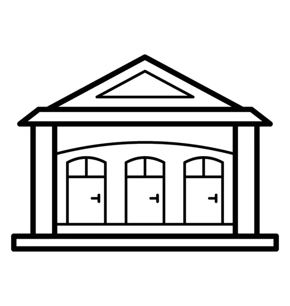 Architecture, library line icon