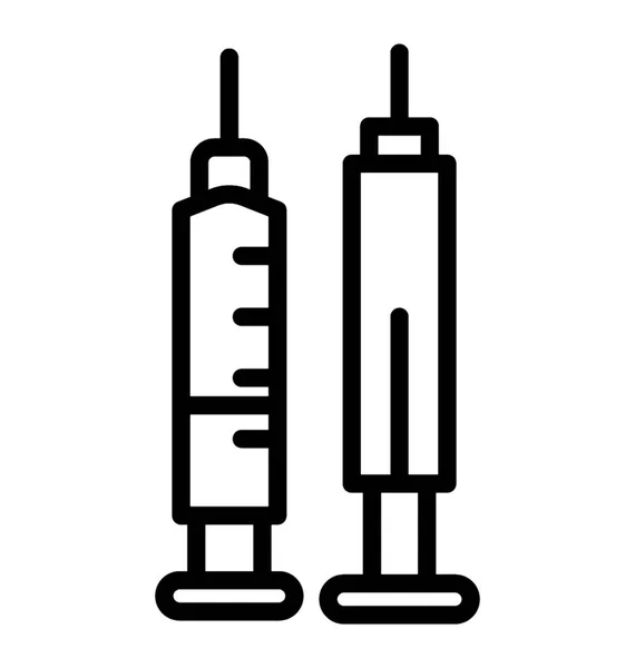 Injectie Injecteren Van Vloeistoffen Uit Iets Trekken — Stockvector