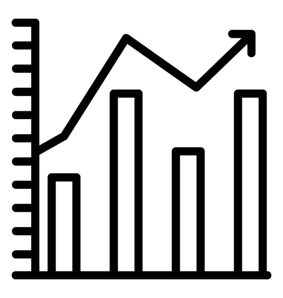 График Роста Показывающий Статистические Данные Бизнеса — стоковый вектор