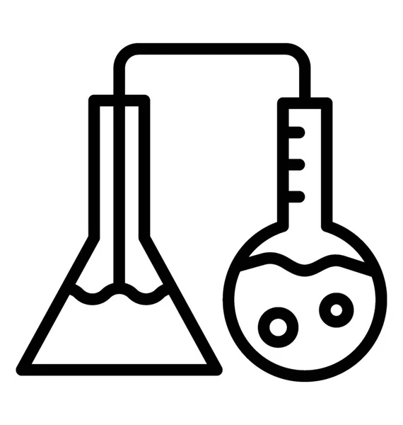 临床实验室中的化学烧瓶 — 图库矢量图片