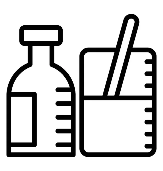 Botella Laboratorio Botella Química — Vector de stock