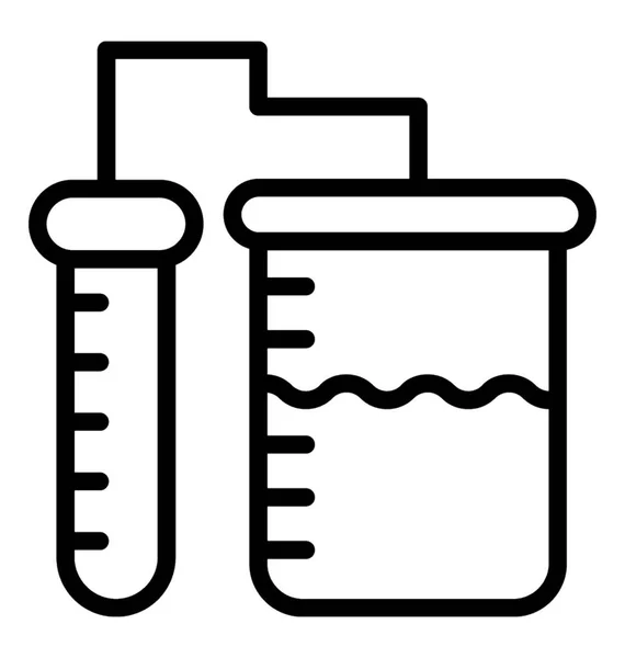 Vaso Químico Tubo Ensayo Como Cristalería Laboratorio — Archivo Imágenes Vectoriales