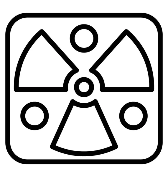 Znak Ostrzegawczy Radioaktywnych — Wektor stockowy