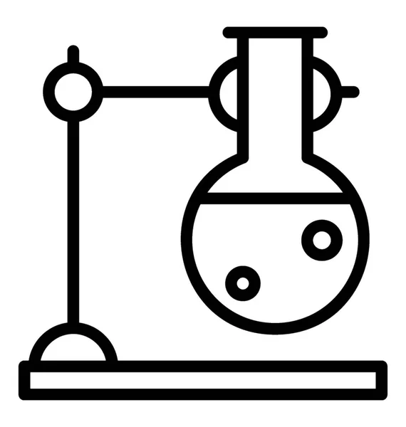 实验室烧瓶架上的化学烧瓶是科学实验的标志性设计 — 图库矢量图片