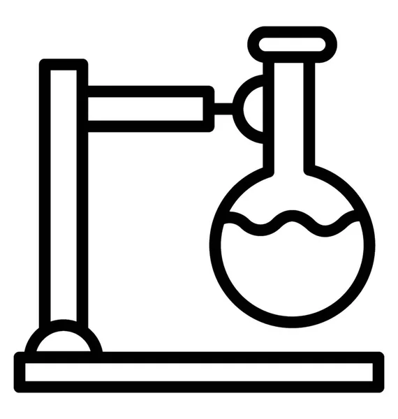 Frasco Químico Suporte Frasco Laboratório Projeto Ícone Experiência Científica —  Vetores de Stock