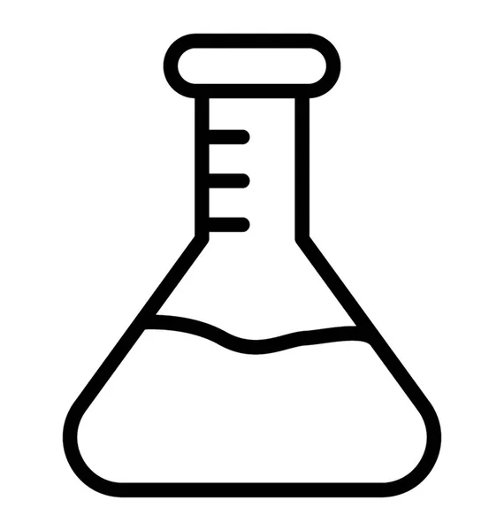 Laboratuvar Araştırma Konsepti Için Kimyasal Şişe Simgesi Tasarımı — Stok Vektör