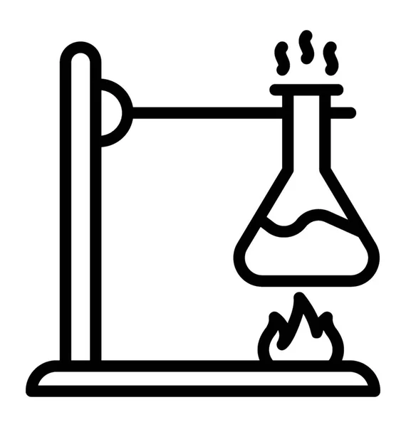 Kémiai Lombik Lab Lombikot Állni Ikon Tervezés Tudományos Kísérlet — Stock Vector