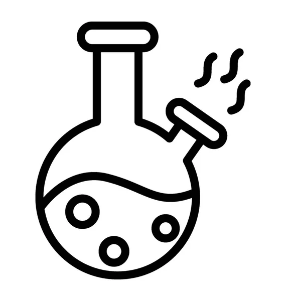 Chemikalienkolben Icon Design Für Das Konzept Der Laborforschung — Stockvektor
