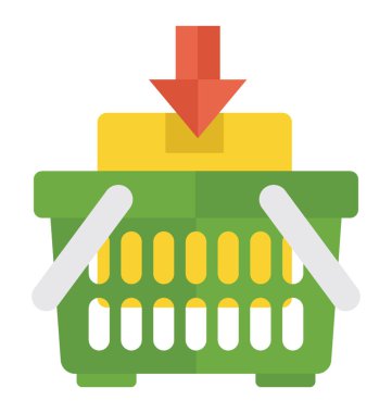 Satın alma düz detaylı vektör simgesi.