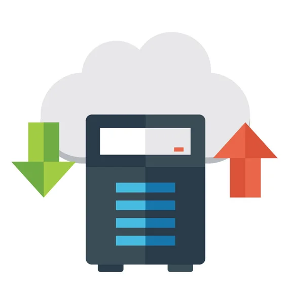 Cloud Technologie Platte Pictogram — Stockvector