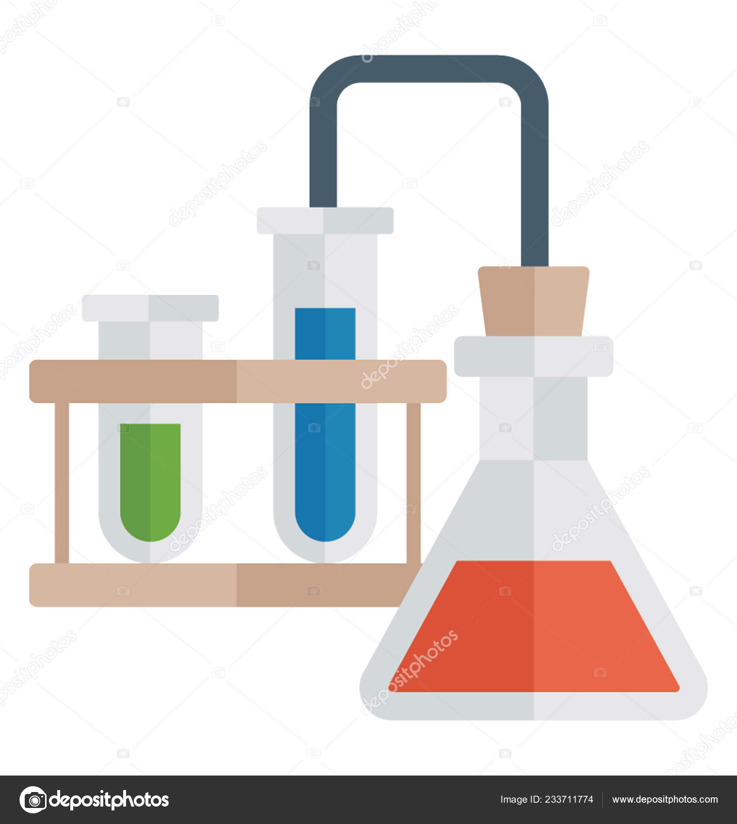 Flat Detailed Icon Lab Apparatus Stock Vector Image by ©prosymbols