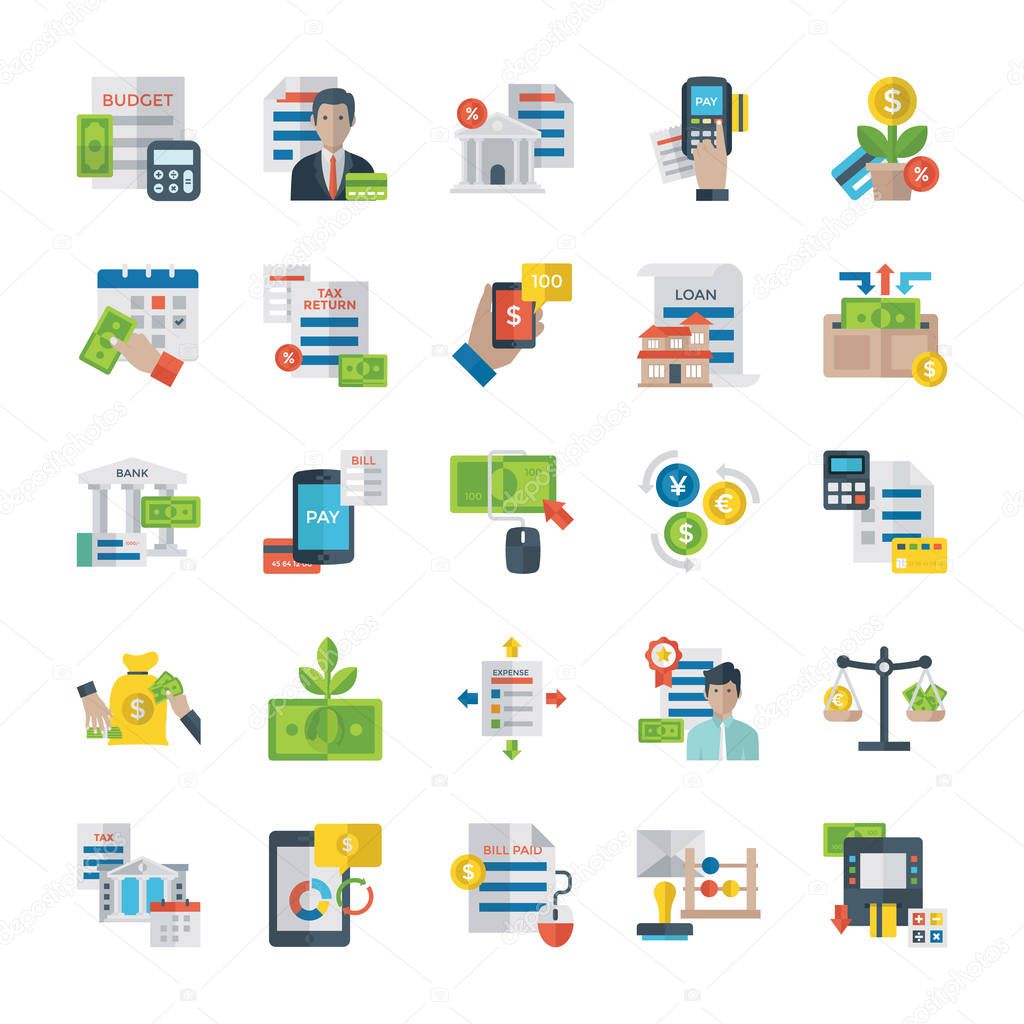 Budget Related Icons Pack 