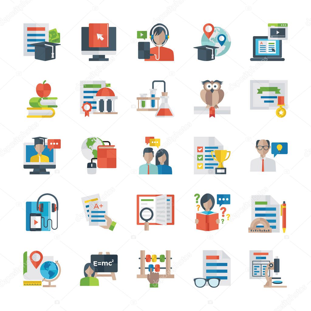 Learning Education Icons Pack 