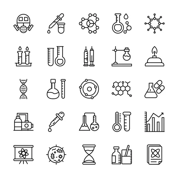 Bilim çizgi vektör simgeler 