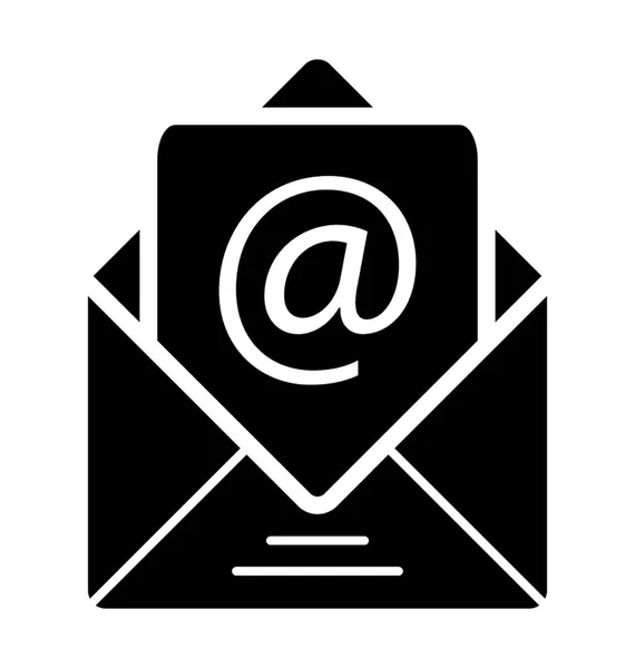 Email Glyphe Icône Vecteur — Image vectorielle