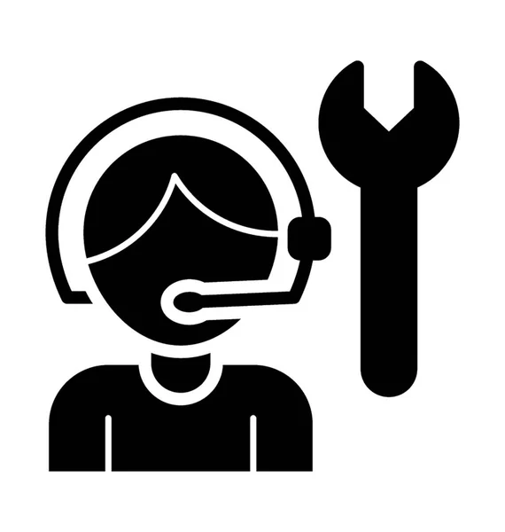 Technische Diensten Glyph Pictogram Ontwerp — Stockvector