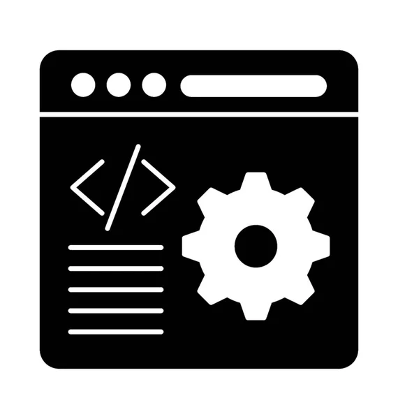 Web Coding Glyphen Icon Design — Stockvektor