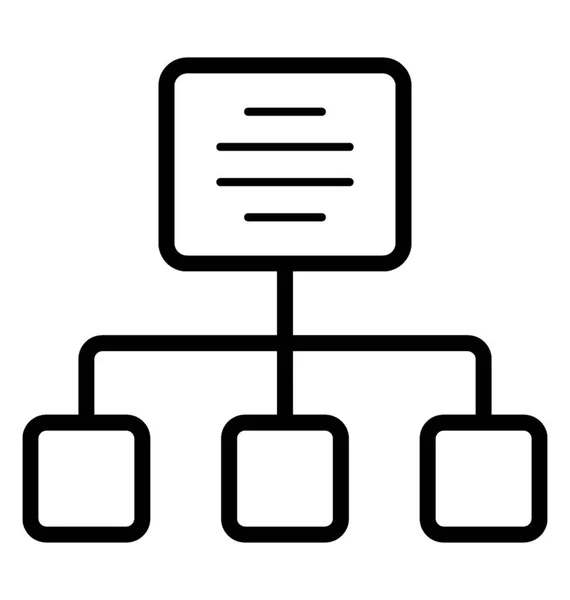 Folder Network Line Icon Design — Stock Vector
