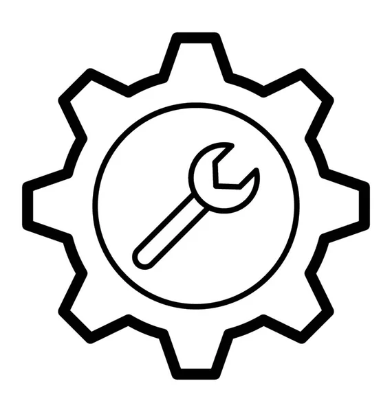 Проектирование Иконок Линии Технической Поддержки — стоковый вектор