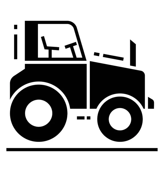 Landwirtschaft Traktorglyphen Symbol — Stockvektor