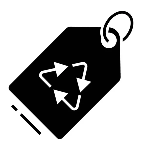 Étiquette Réutilisable Icône Glyphe — Image vectorielle