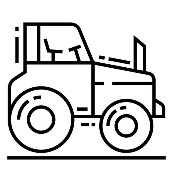 Farming Tractor Line Icon — Stock Vector