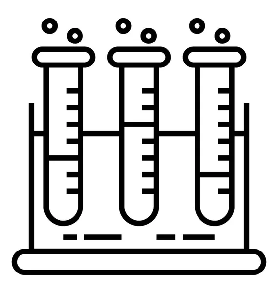 Reacción Química Icono Línea Práctica Laboratorio — Archivo Imágenes Vectoriales