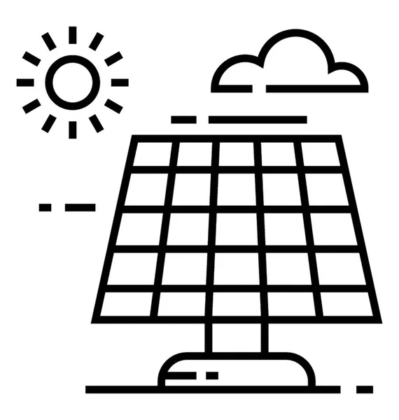 Symbolvektor Für Solarenergie — Stockvektor
