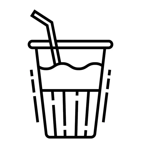 Beverage Line Vector Icon — Stock Vector