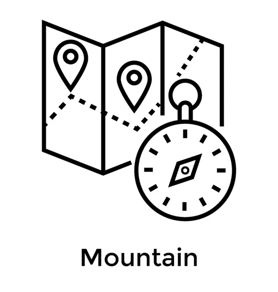 Vecteur Icône Ligne Symbole Navigation — Image vectorielle