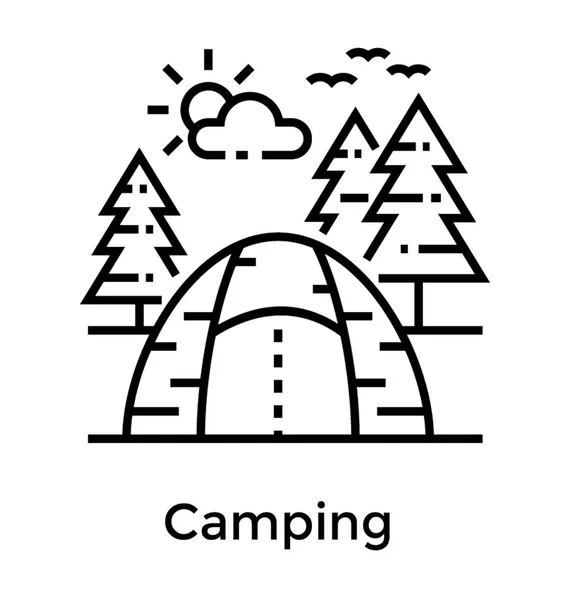Вектор Значков Кемпинга — стоковый вектор