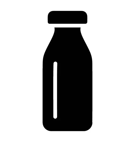 Скляна Пляшка Томатного Кетчупу Суцільній Іконі — стоковий вектор