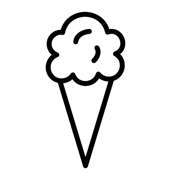 Десерт Значок Лінії Морозива — стоковий вектор