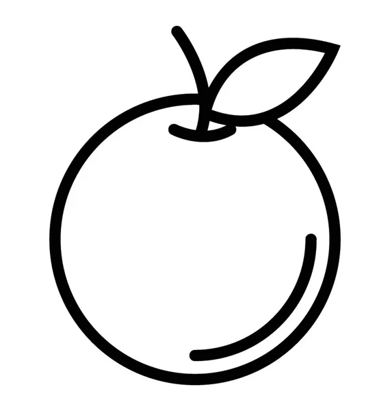 Orangenfrucht Liniensymbol — Stockvektor