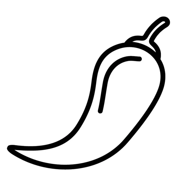 Scharfes Würziges Gemüse Chili Linie Symbol — Stockvektor