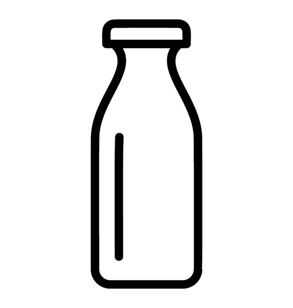 Скляна Пляшка Томатного Кетчупу Іконці Лінії — стоковий вектор