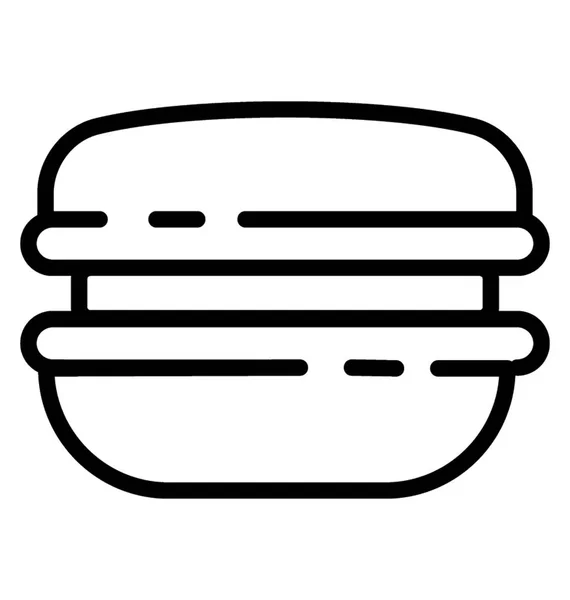 Icono Línea Hamburguesas Concepto Comida Rápida — Archivo Imágenes Vectoriales