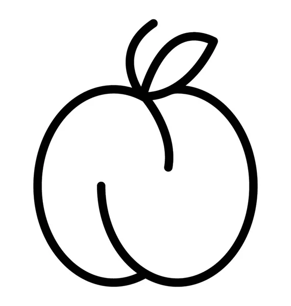 Comida Saludable Manzana Icono Fruta — Vector de stock