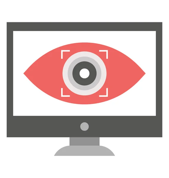 Konzept Des Flachen Icon Designs Online Überwachung — Stockvektor