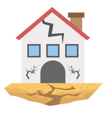 Deprem düz simgesi tasarım 