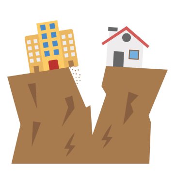 Landsliding düz simgesi tasarım 
