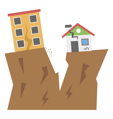 Landsliding düz simgesi tasarım 