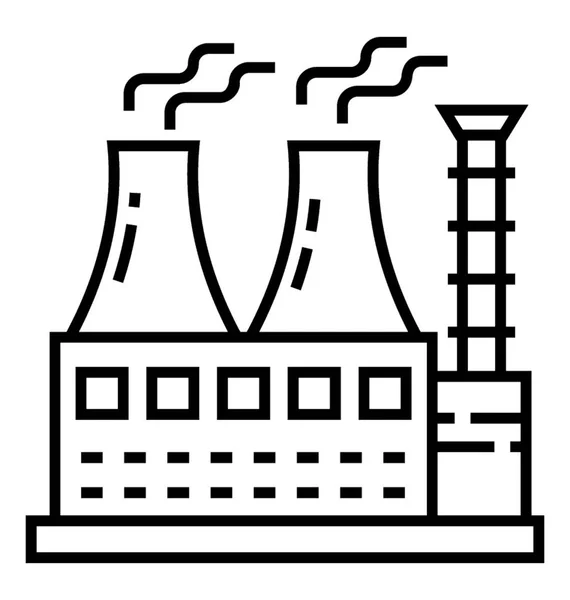 Fabrika Satırı Simgesi Tasarım — Stok Vektör