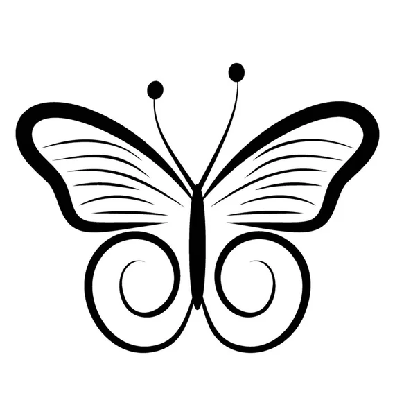 Diseño Icono Forma Mariposa — Vector de stock