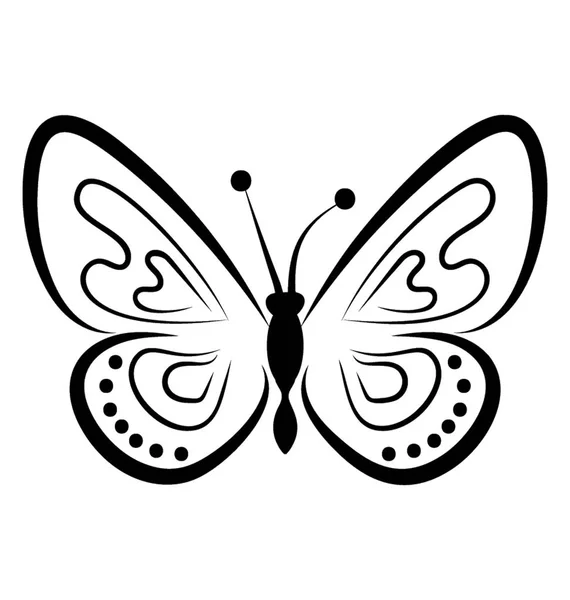 Kelebek Şekli Simgesi Tasarım — Stok Vektör