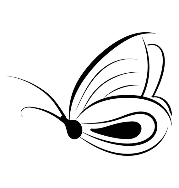 Icône Symbole Papillon Volant Design — Image vectorielle