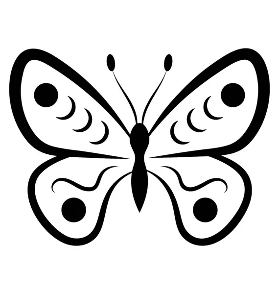 Símbolo Mariposa Icono Demofón — Vector de stock