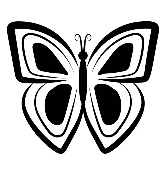 Diseño Icono Forma Mariposa — Vector de stock