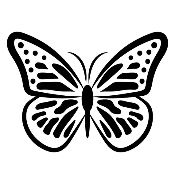 Icono Mariposa Primavera Tatuaje Demonio — Vector de stock